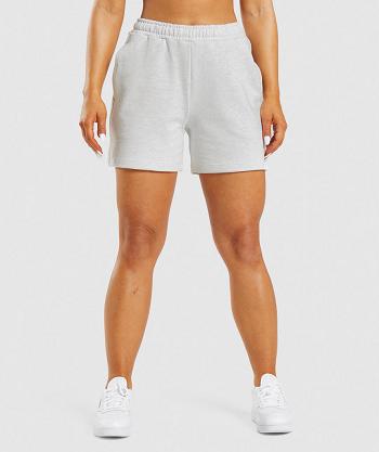 Dámské Šortky Gymshark Rest Day Sweats Bílé | CZ 3925SGL